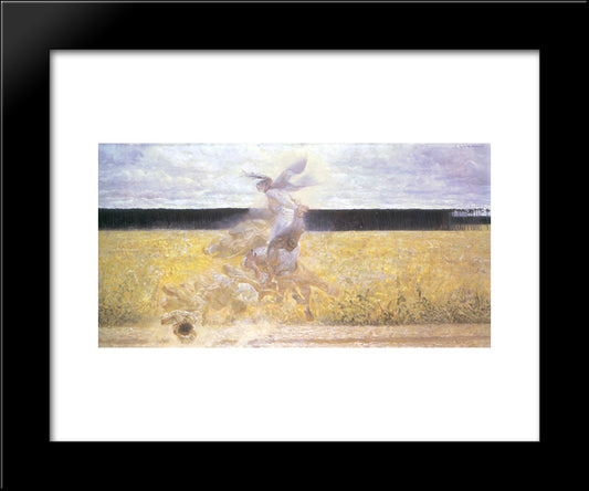 In The Dust Cloud 20x24 Black Modern Wood Framed Art Print Poster by Malczewski, Jacek