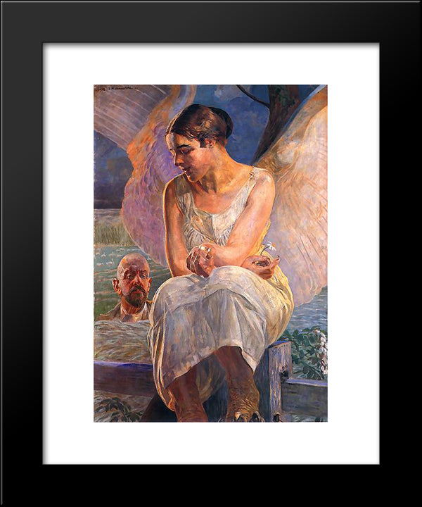 Intermezzo 20x24 Black Modern Wood Framed Art Print Poster by Malczewski, Jacek