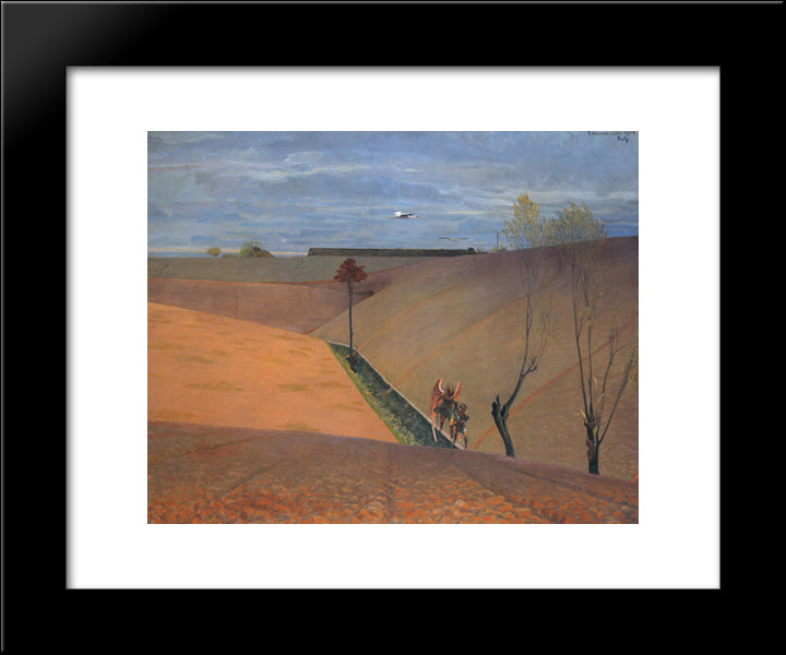 Landscape With Tobiah 20x24 Black Modern Wood Framed Art Print Poster by Malczewski, Jacek