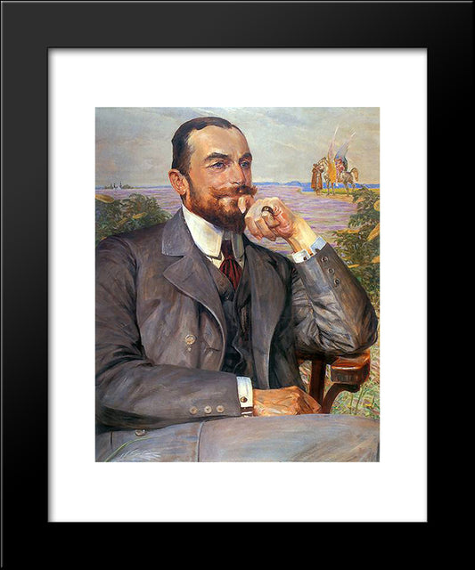 Louis Zelenski 20x24 Black Modern Wood Framed Art Print Poster by Malczewski, Jacek