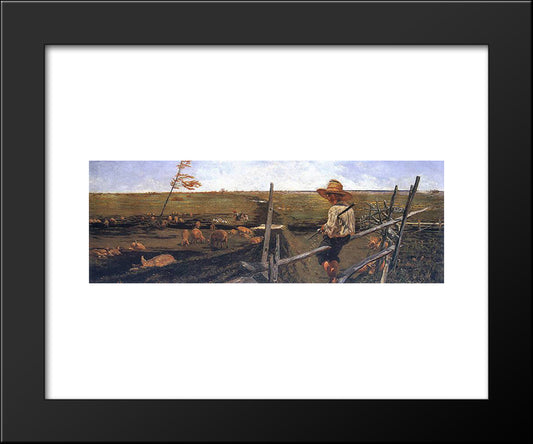 Memories Of Youth 20x24 Black Modern Wood Framed Art Print Poster by Malczewski, Jacek