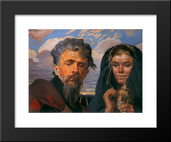 My Song 20x24 Black Modern Wood Framed Art Print Poster by Malczewski, Jacek