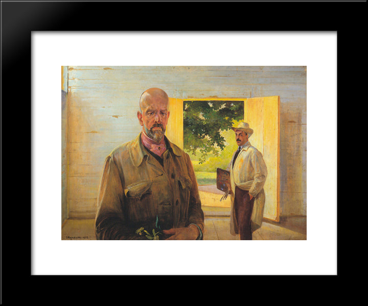 Passing On The Palette 20x24 Black Modern Wood Framed Art Print Poster by Malczewski, Jacek