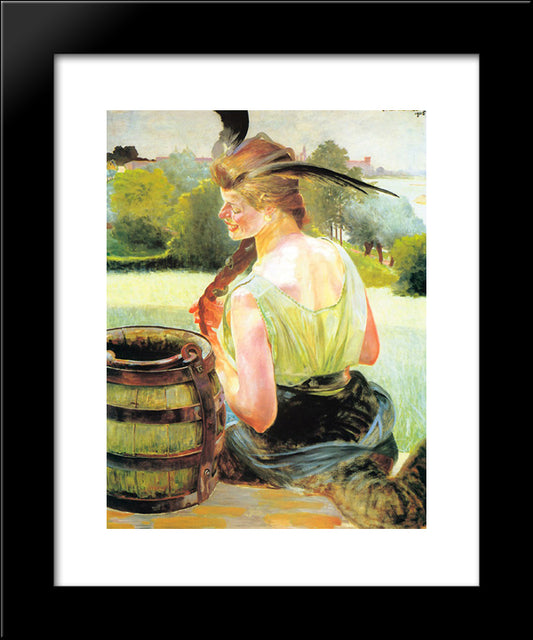 Poisoned Well Chimera 20x24 Black Modern Wood Framed Art Print Poster by Malczewski, Jacek