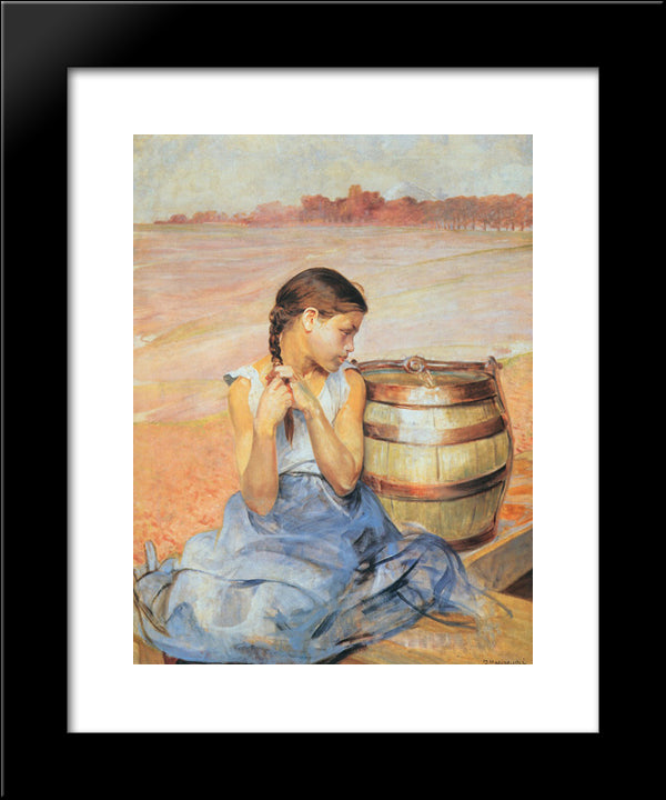 Poisoned Well I 20x24 Black Modern Wood Framed Art Print Poster by Malczewski, Jacek