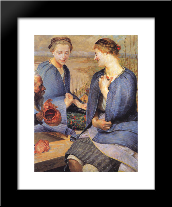 Poisoned Well Ii 20x24 Black Modern Wood Framed Art Print Poster by Malczewski, Jacek