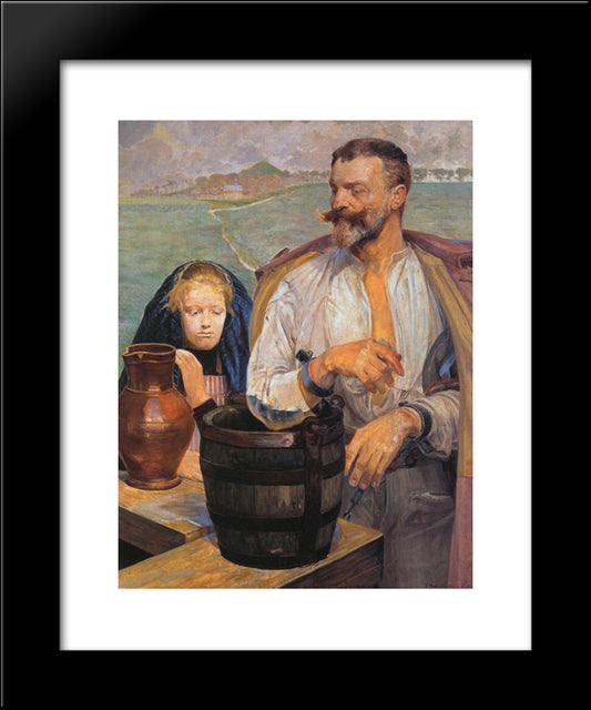 Poisoned Well Iii 20x24 Black Modern Wood Framed Art Print Poster by Malczewski, Jacek