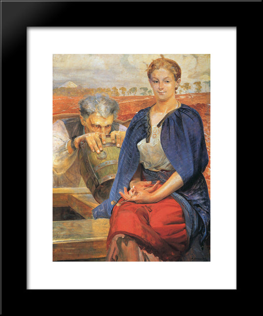 Poisoned Well Iv 20x24 Black Modern Wood Framed Art Print Poster by Malczewski, Jacek