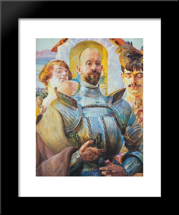 Polish Hector 20x24 Black Modern Wood Framed Art Print Poster by Malczewski, Jacek