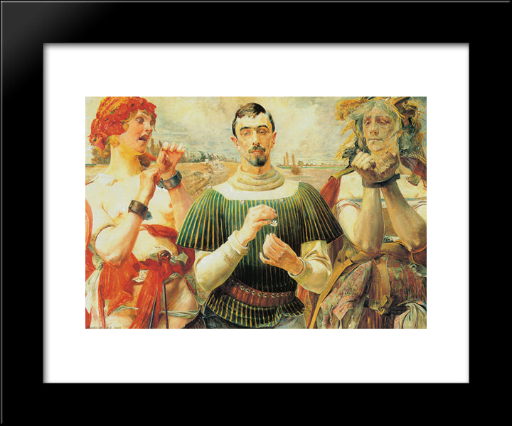 Portrait Of Aleksander Wielopolski 20x24 Black Modern Wood Framed Art Print Poster by Malczewski, Jacek