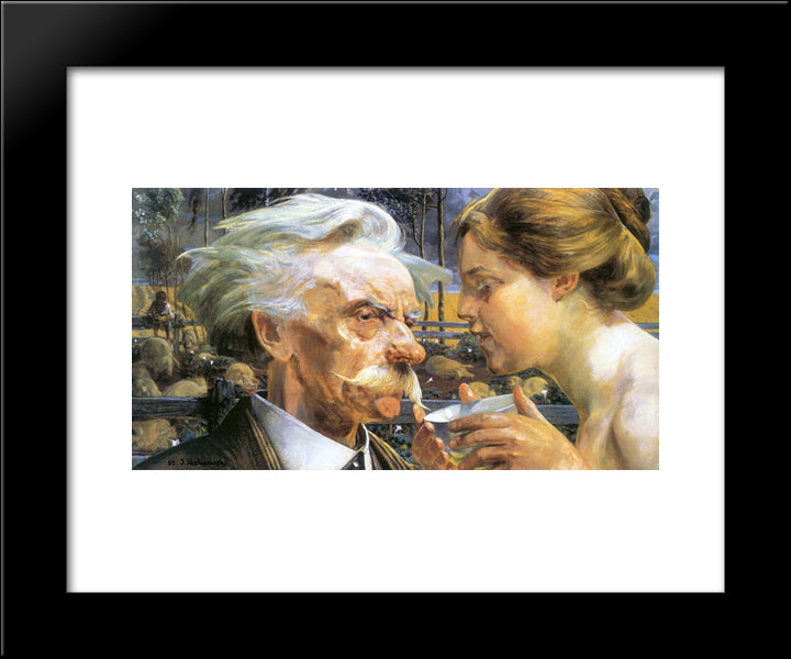 Portrait Of Stanislaw Bryniarski 20x24 Black Modern Wood Framed Art Print Poster by Malczewski, Jacek