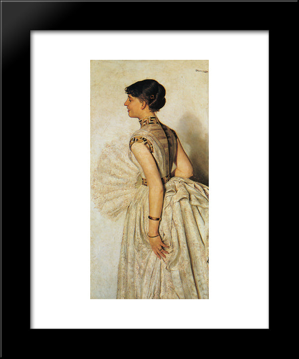 Portrait Of The Artist'S Fiance 20x24 Black Modern Wood Framed Art Print Poster by Malczewski, Jacek