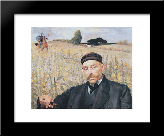 Portrait Of Waclaw Karczewski 20x24 Black Modern Wood Framed Art Print Poster by Malczewski, Jacek