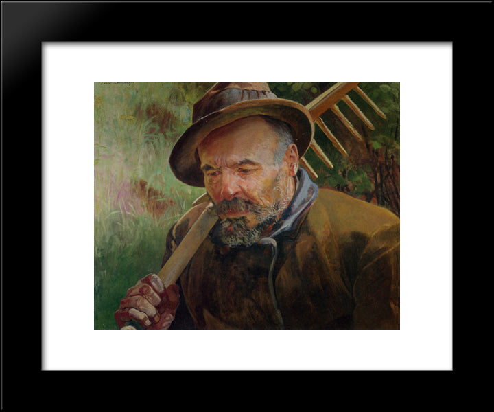 Returning From The Fields 20x24 Black Modern Wood Framed Art Print Poster by Malczewski, Jacek