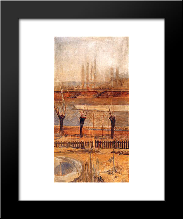 The Landscape Above The Vistula 20x24 Black Modern Wood Framed Art Print Poster by Malczewski, Jacek