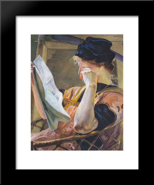 The Model 20x24 Black Modern Wood Framed Art Print Poster by Malczewski, Jacek