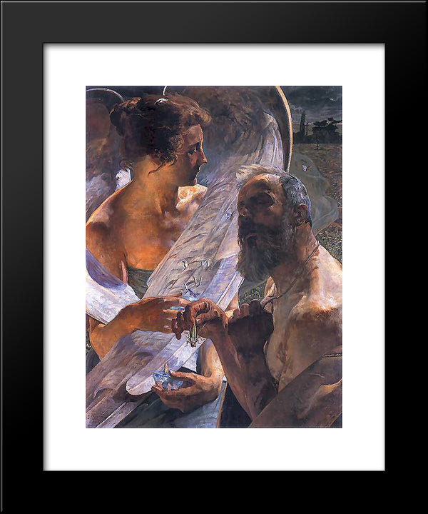 The Resurrection (Immortality) 20x24 Black Modern Wood Framed Art Print Poster by Malczewski, Jacek