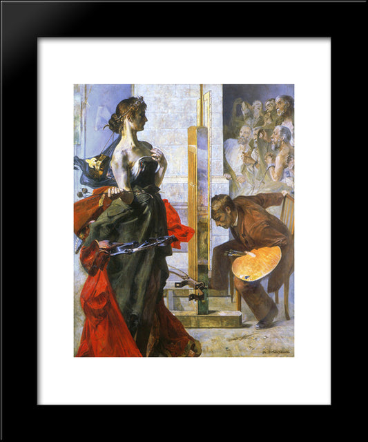 Vision 20x24 Black Modern Wood Framed Art Print Poster by Malczewski, Jacek