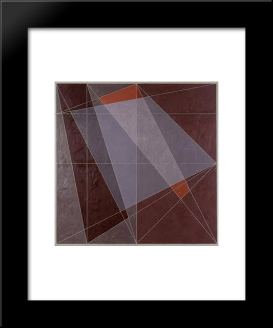 Indian Red Series I 20x24 Black Modern Wood Framed Art Print Poster by Tworkov, Jack