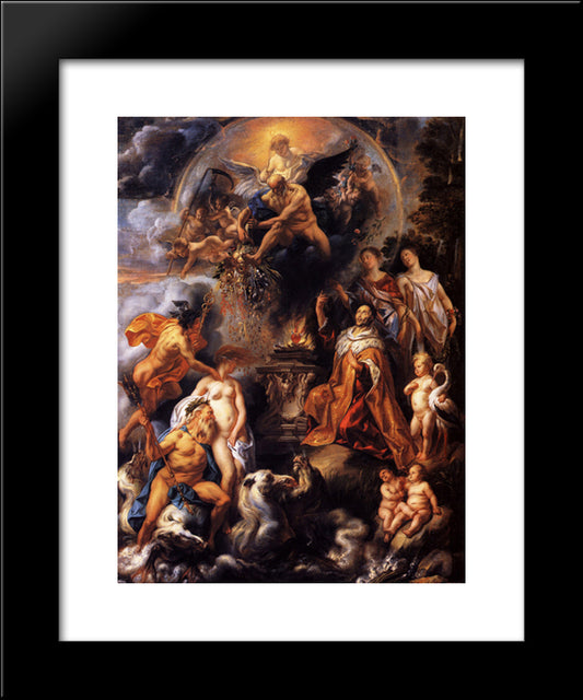 Allegory Of The Peace Of Westphalia 20x24 Black Modern Wood Framed Art Print Poster by Jordaens, Jacob