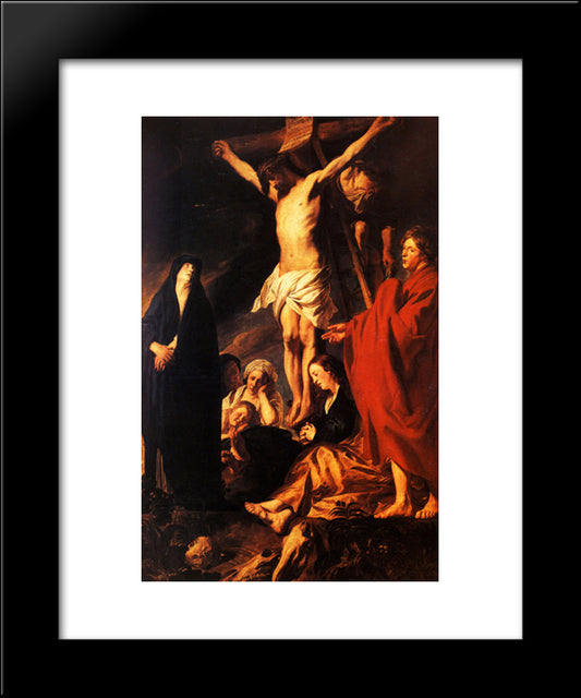 Christ On A Cross 20x24 Black Modern Wood Framed Art Print Poster by Jordaens, Jacob