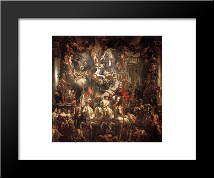 Triumph Of Frederik Hendrik 20x24 Black Modern Wood Framed Art Print Poster by Jordaens, Jacob