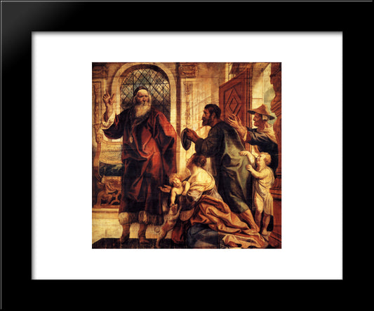 Usury Is A Great Evil 20x24 Black Modern Wood Framed Art Print Poster by Jordaens, Jacob