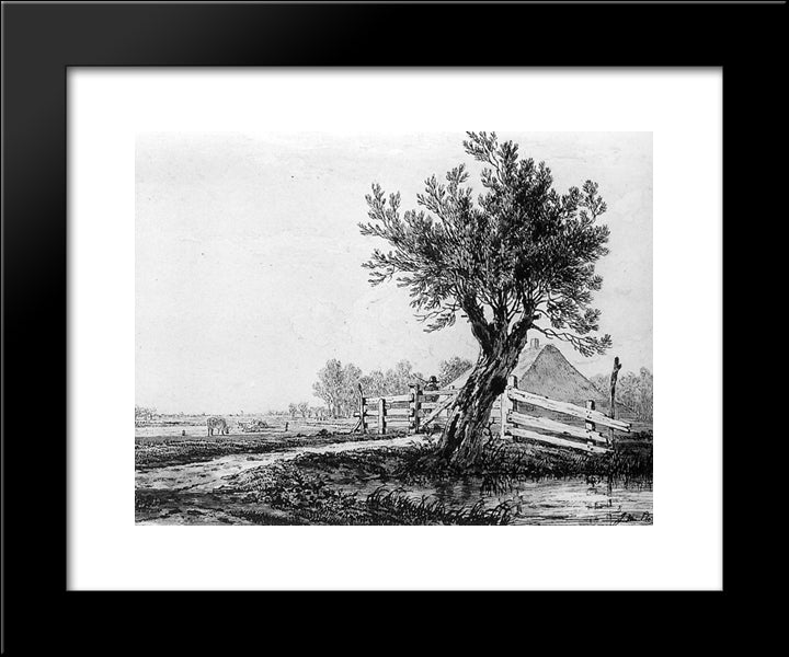 Landscape 20x24 Black Modern Wood Framed Art Print Poster by van Strij, Jacob