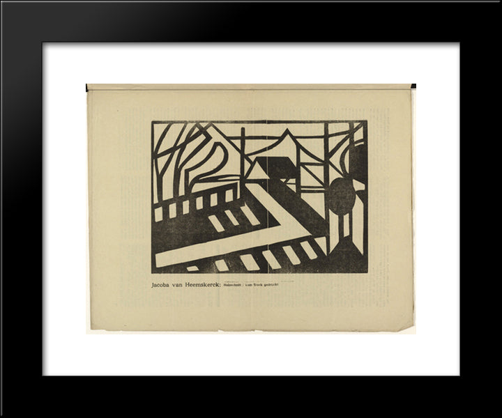 Abstract Landscape 20x24 Black Modern Wood Framed Art Print Poster by Heemskerck, Jacoba van