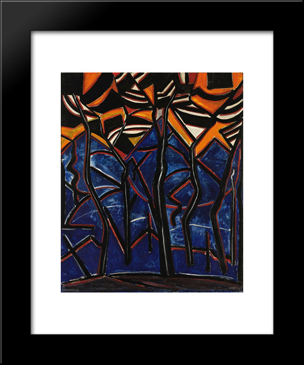 Bomen 20x24 Black Modern Wood Framed Art Print Poster by Heemskerck, Jacoba van
