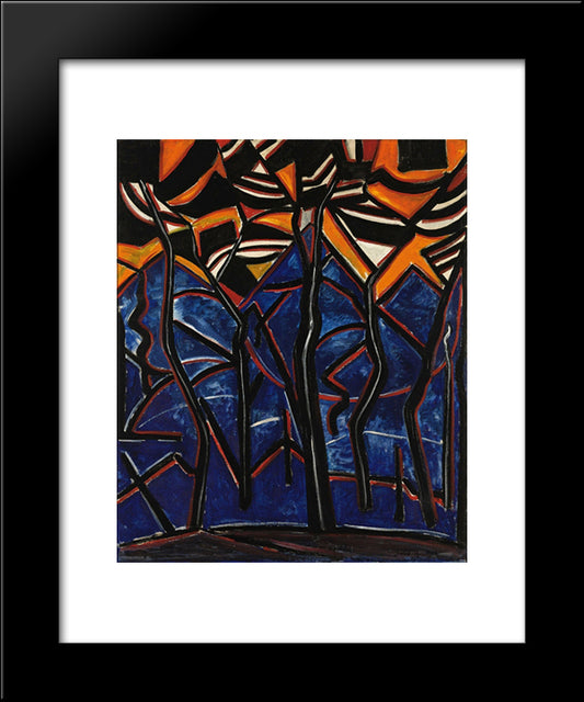 Bomen 20x24 Black Modern Wood Framed Art Print Poster by Heemskerck, Jacoba van