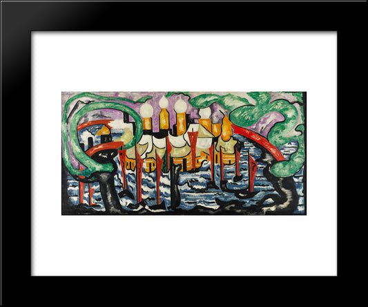 Composition No. 62 20x24 Black Modern Wood Framed Art Print Poster by Heemskerck, Jacoba van