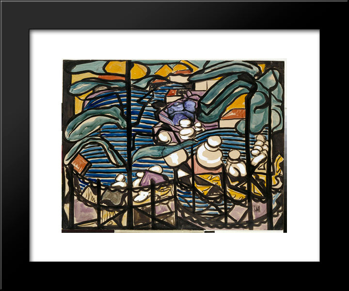 Landschap 20x24 Black Modern Wood Framed Art Print Poster by Heemskerck, Jacoba van