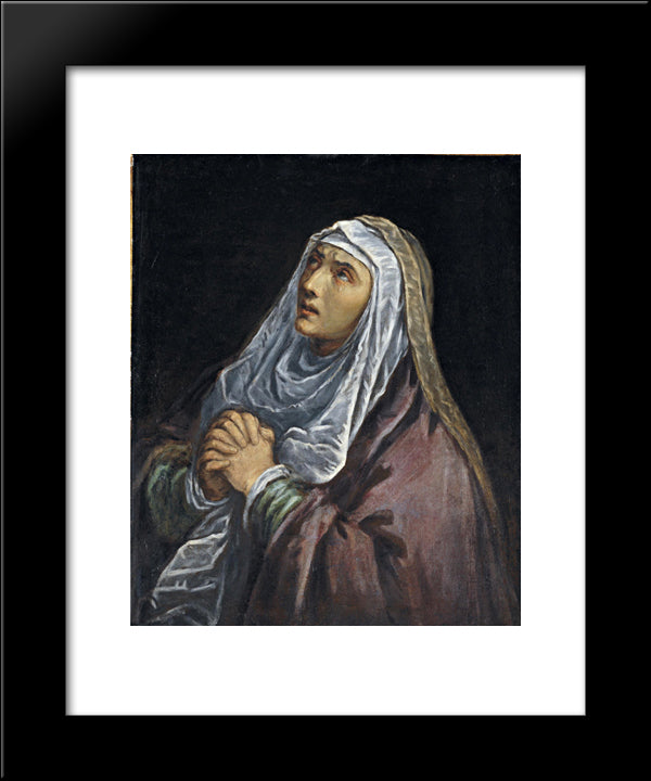 Mater Dolorosa 20x24 Black Modern Wood Framed Art Print Poster by Bassano, Jacopo