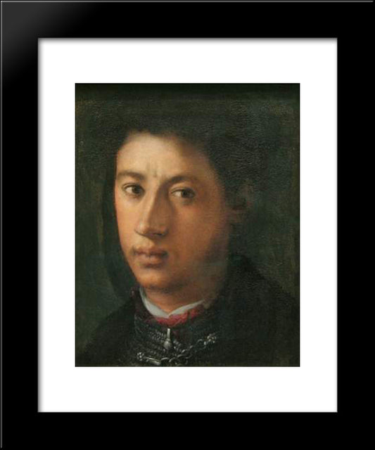 Alessandro De' Medici 20x24 Black Modern Wood Framed Art Print Poster by Pontormo, Jacopo