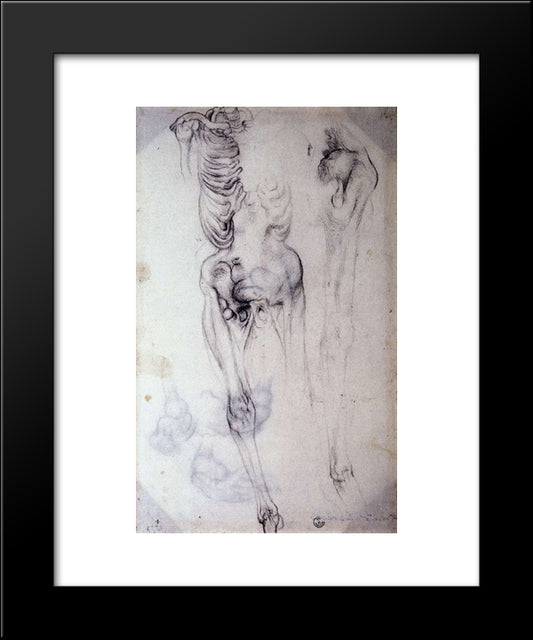 Anatomical Study 20x24 Black Modern Wood Framed Art Print Poster by Pontormo, Jacopo