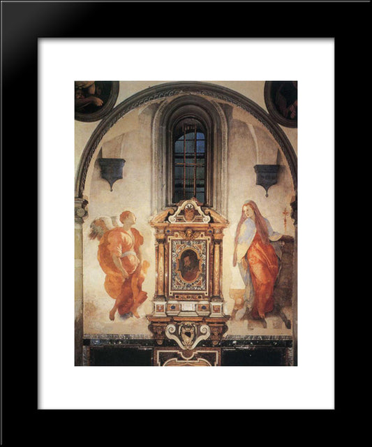 Annunciation 20x24 Black Modern Wood Framed Art Print Poster by Pontormo, Jacopo