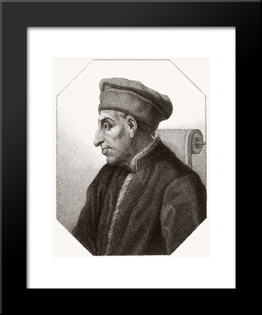 Cosimo De' Medici Il Vecchio 20x24 Black Modern Wood Framed Art Print Poster by Pontormo, Jacopo