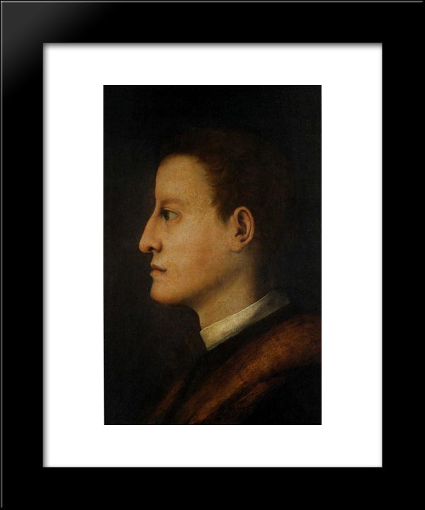 Cosimo I De' Medici 20x24 Black Modern Wood Framed Art Print Poster by Pontormo, Jacopo