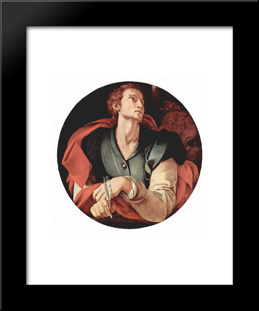 Four Evangelists Saint Luke 20x24 Black Modern Wood Framed Art Print Poster by Pontormo, Jacopo