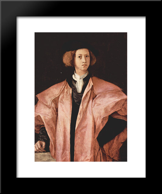 Portrait Of A Young Man (Alessandro De Medici ) 20x24 Black Modern Wood Framed Art Print Poster by Pontormo, Jacopo