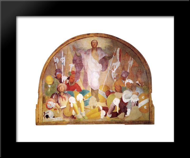 Resurrection 20x24 Black Modern Wood Framed Art Print Poster by Pontormo, Jacopo