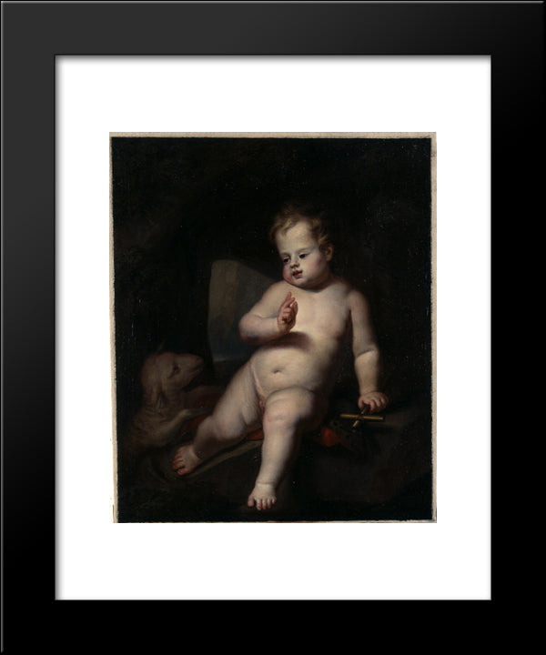 Infant St. John The Baptist 20x24 Black Modern Wood Framed Art Print Poster by Stella, Jacques