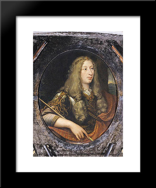 Louis Ii De Bourbon, Duc D'Enghien 20x24 Black Modern Wood Framed Art Print Poster by Stella, Jacques