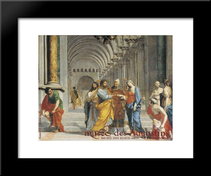 Marriage Of The Virgin 20x24 Black Modern Wood Framed Art Print Poster by Stella, Jacques