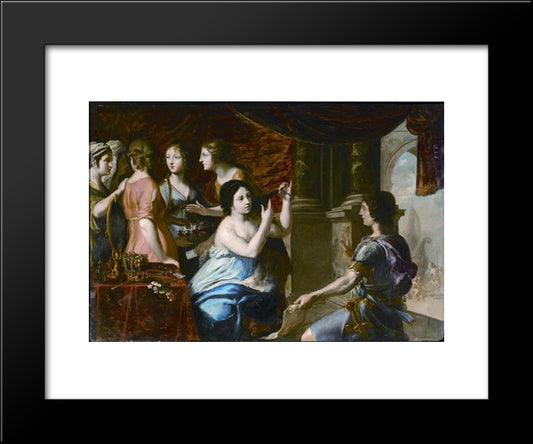Semiramis Called To Fight 20x24 Black Modern Wood Framed Art Print Poster by Stella, Jacques