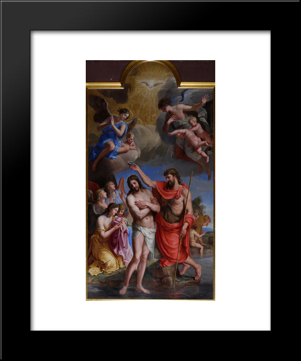 The Baptism Of Christ 20x24 Black Modern Wood Framed Art Print Poster by Stella, Jacques