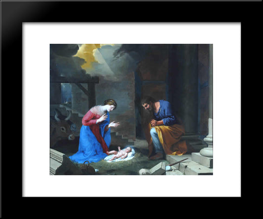 The Nativity 20x24 Black Modern Wood Framed Art Print Poster by Stella, Jacques