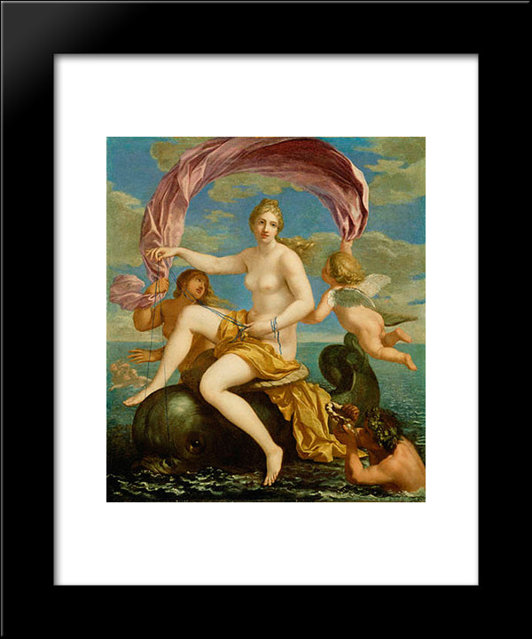 The Triumph Of Galatea 20x24 Black Modern Wood Framed Art Print Poster by Stella, Jacques