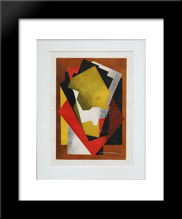 Composition 20x24 Black Modern Wood Framed Art Print Poster by Villon, Jacques